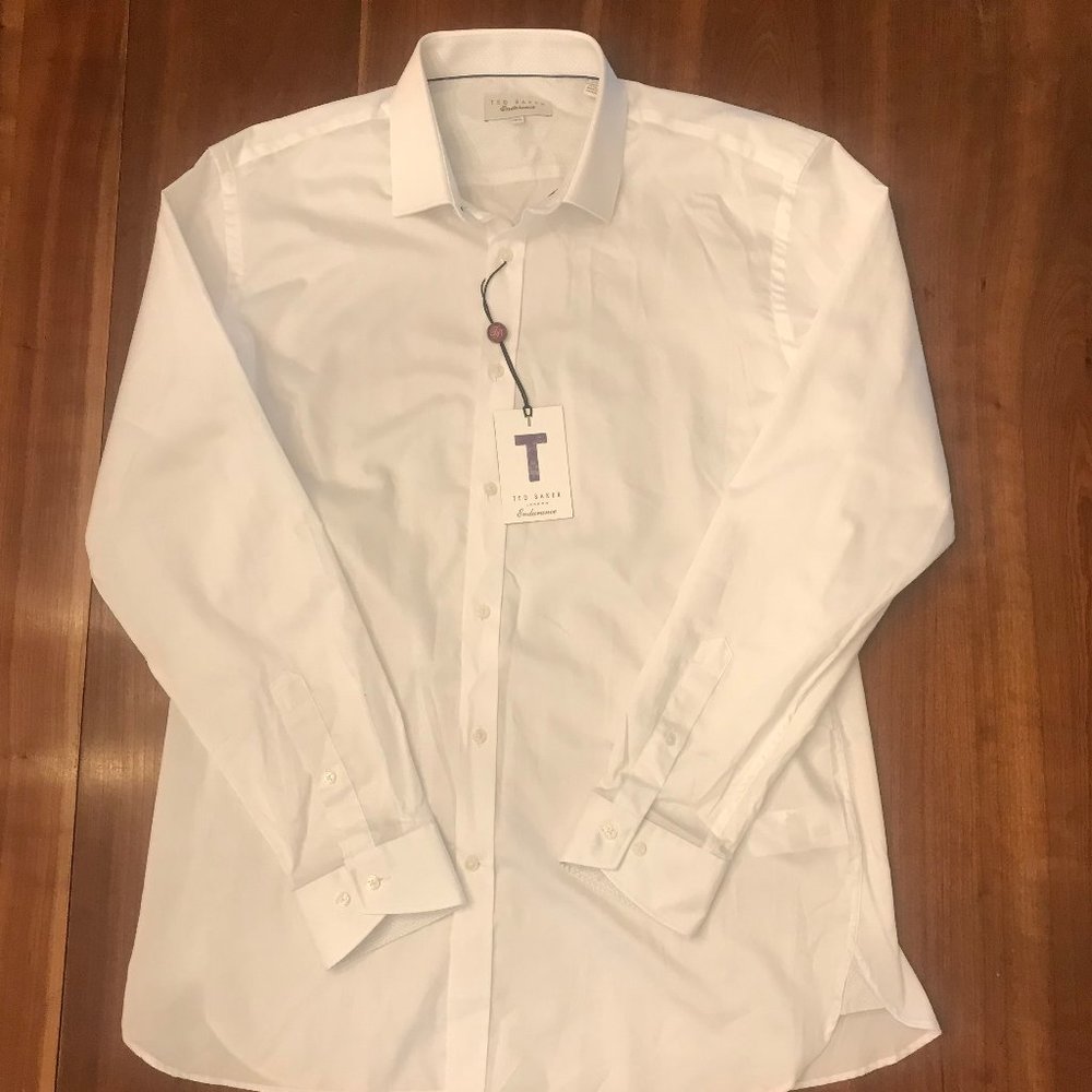 White Ted Baker dress button down 16.5 x34/35